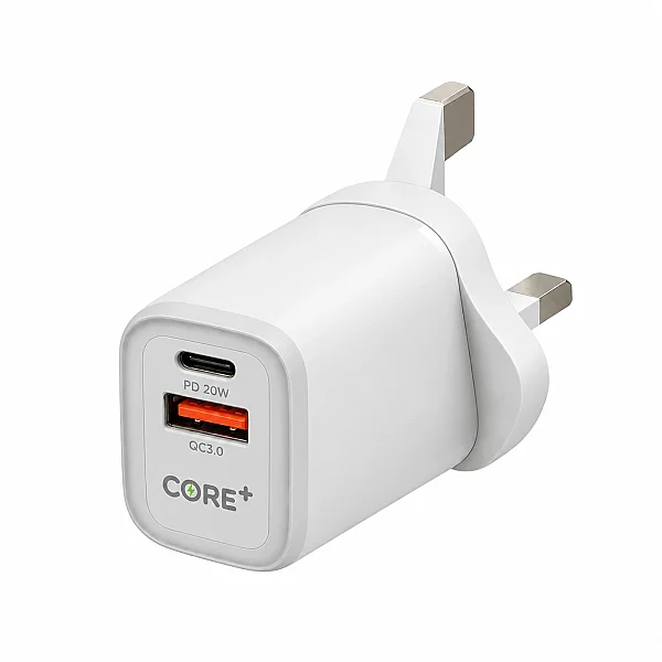 20W Dual USB-C & USB-A Wall Charger